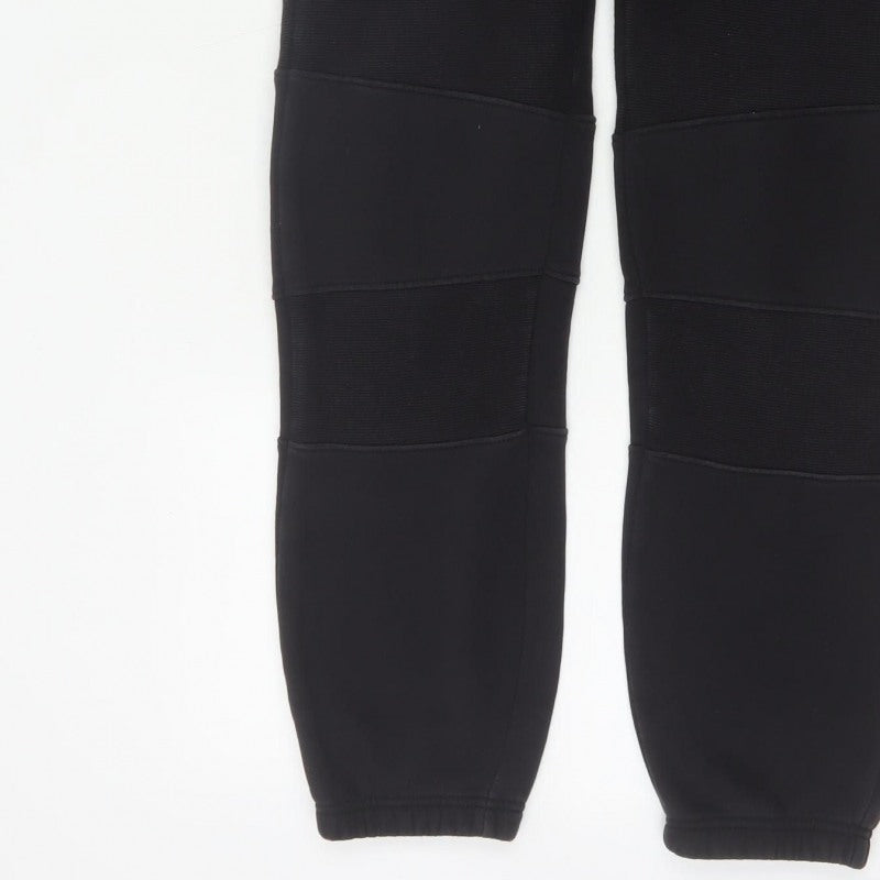 Additional view of ISATH men’s black m slim fit cuffed drawstring jogger trousers