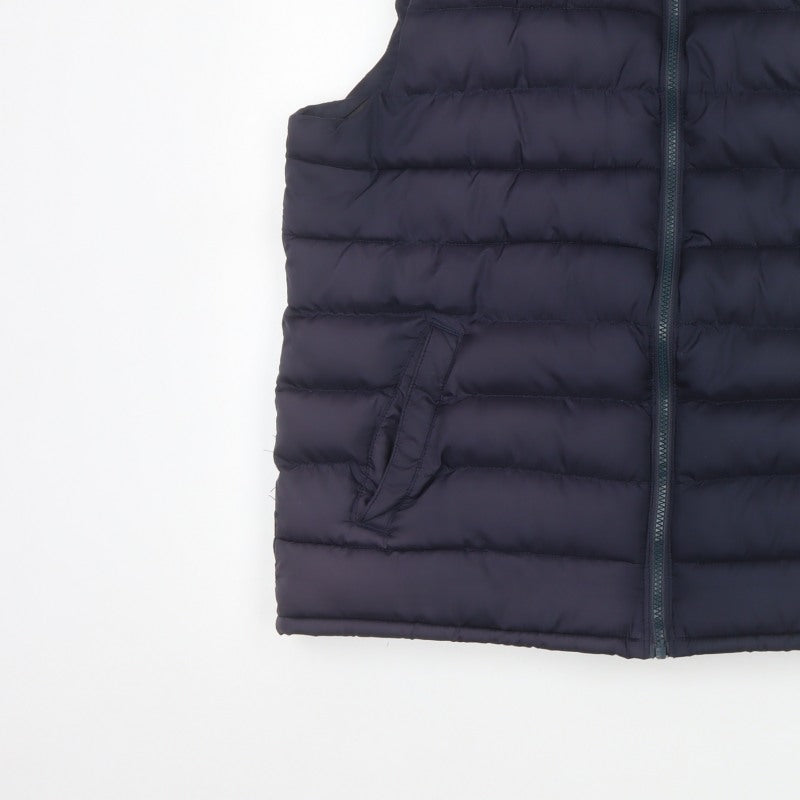 Old Navy Men’s Navy Blue L Puffer Gilet Bodywarmer Zip Padded