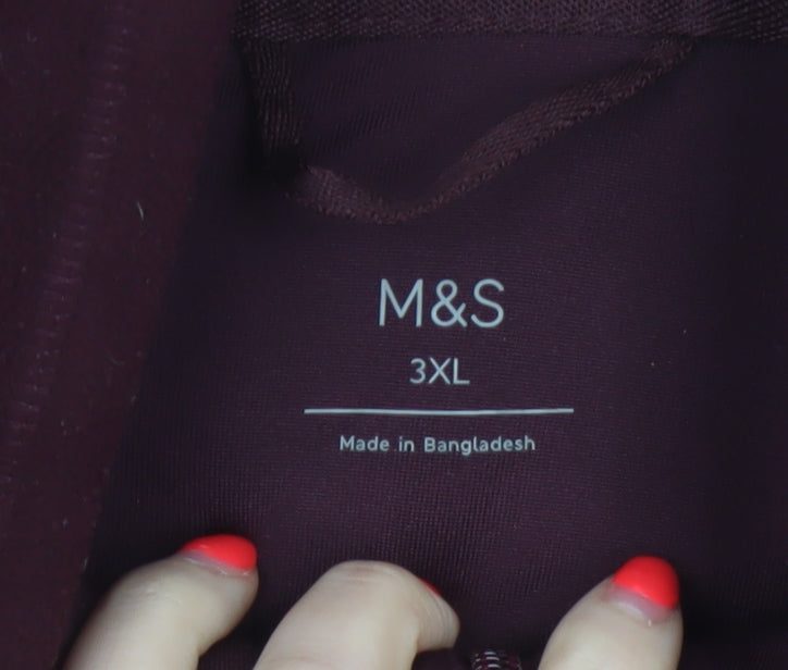 Marks & Spencer Men Red 3XL Fleece Full Zip Jacket Pockets