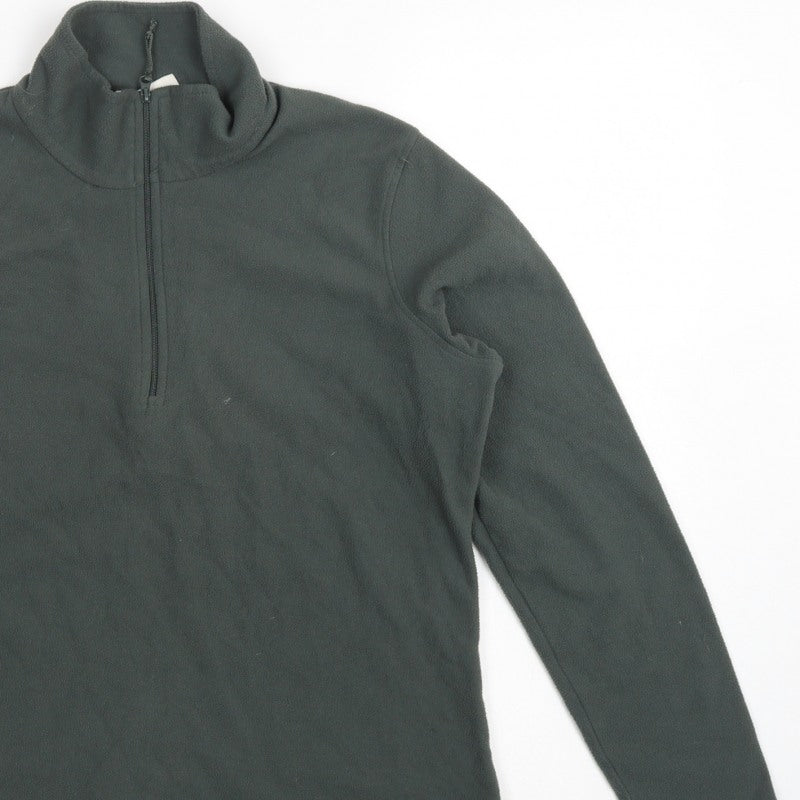Mountain Warehouse Men’s Green M 1/4 Zip Fleece Sweatshirt Outdoor