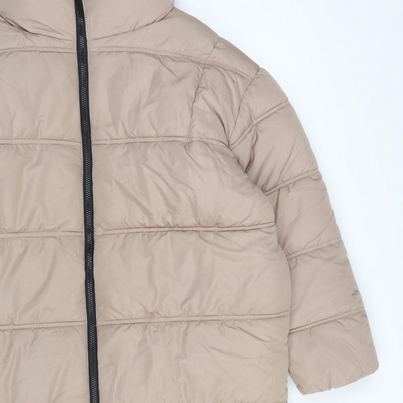 Roman Women’s Beige UK 14 Long Quilted Puffer Coat