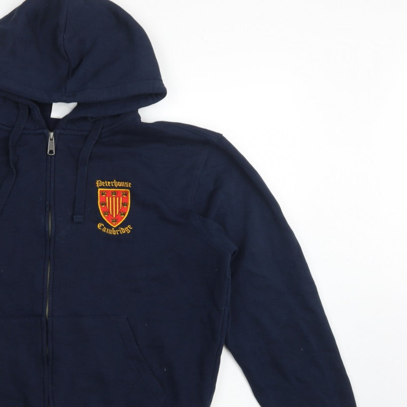 Russell Men's Navy M Peterhouse Cambridge Full Zip Embroidered Hoodie