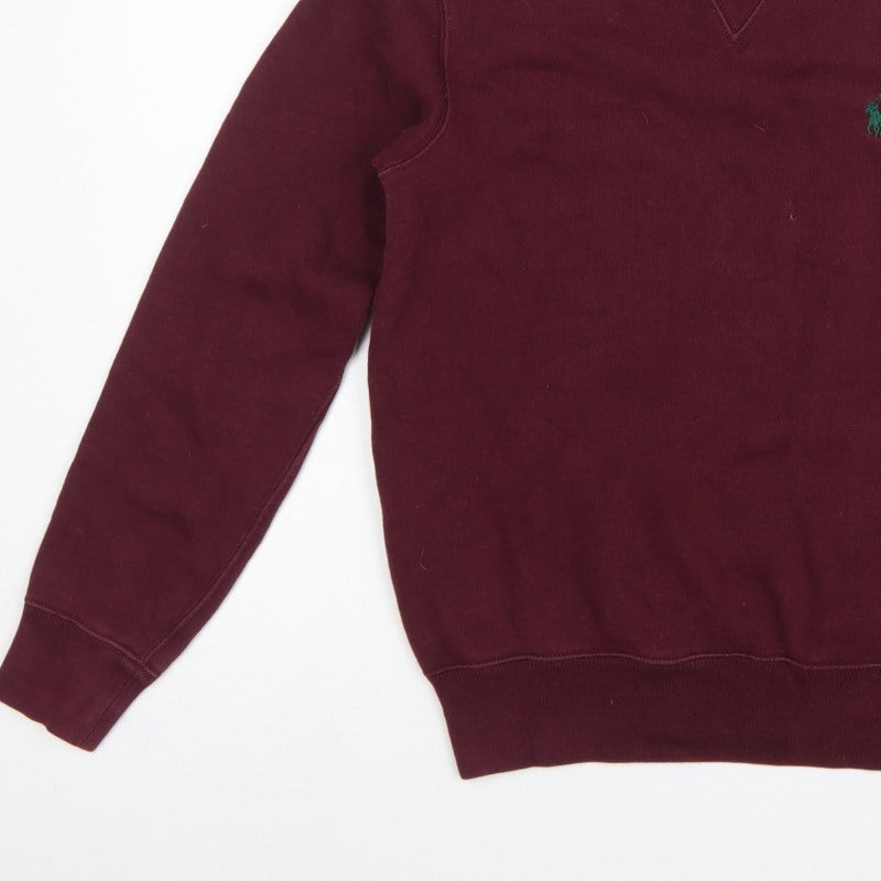 Polo Ralph Lauren Men’s Red XS Classic Logo Crew Neck Pullover Sweatshirt