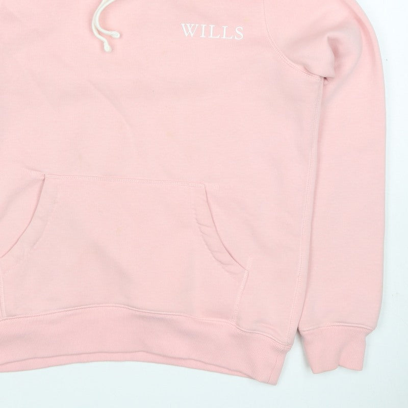 Jack Wills Women Pink UK 8 Pullover Hoodie Logo Drawstring Pockets