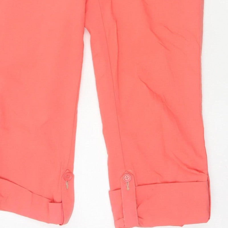 Frenchcuff Women Pink Size 8 Capri Tapered Cuffed Trousers