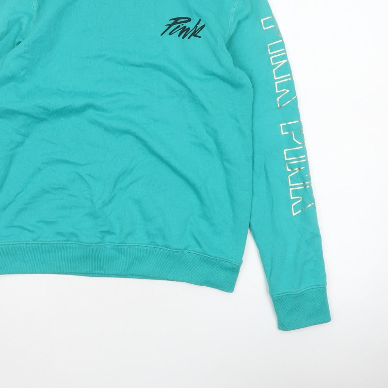 Victoria's Secret PINK Women Blue XS Backless Logo Sweatshirt