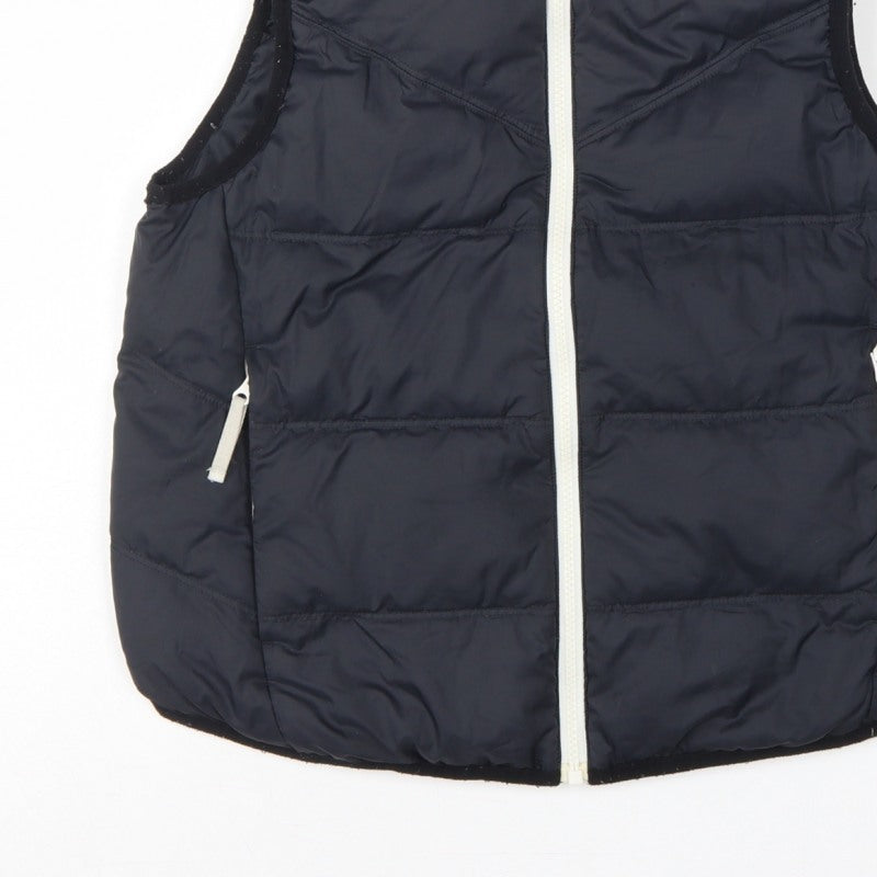 Nike Women’s Black XS Quilted Puffer Bodywarmer Gilet Zip