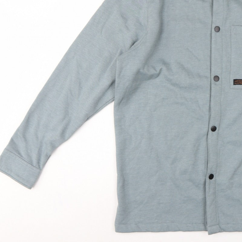 Additional view of Tokyo Laundry Men’s Blue M Fleece Overshirt Snap Button Long Sleeve