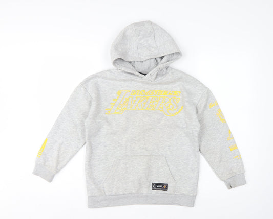 NBA Boys Grey 9-10 Years LA Lakers Pullover Hoodie Basketball
