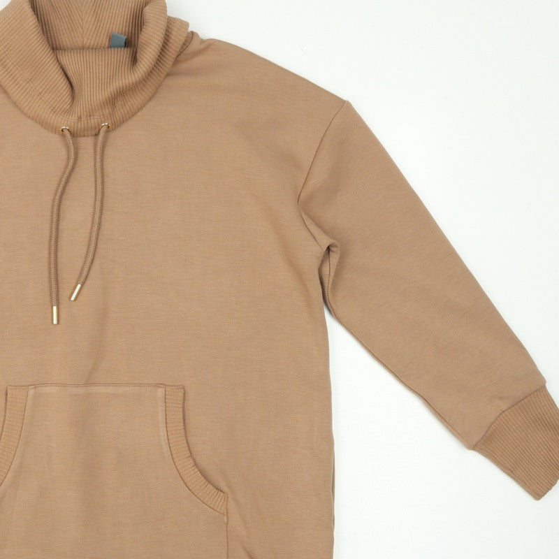 Ruth Langsford Women Beige UK 8 Tunic Hoodie Roll Neck Pocket