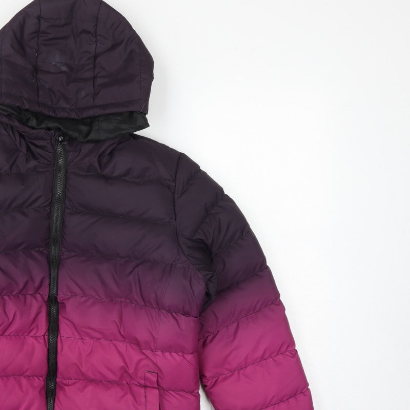 Fluid Boys 13 Years Purple Pink Colourblock Hooded Puffer Jacket
