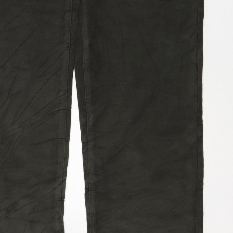 Marks & Spencer Men's Black 32/33 Cotton Straight Chino Trousers