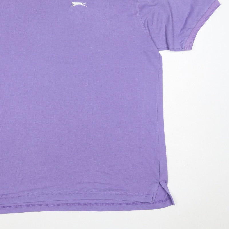 Additional view of Slazenger Men’s Purple 2XL Crew Neck Logo Short Sleeve T-Shirt