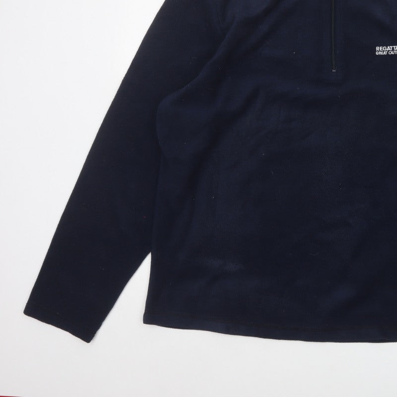 Regatta Men’s Blue 2XL 1/4 Zip Fleece Pullover Sweatshirt Outdoor
