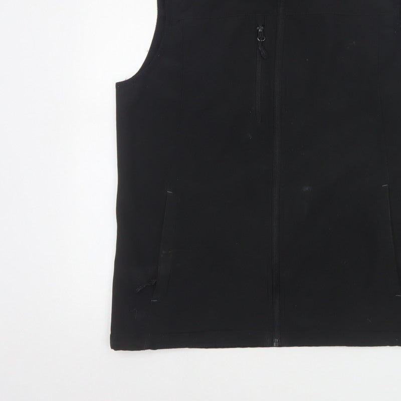 Dickies Men Black L Soft Shell Bodywarmer Workwear Zip Waistcoat