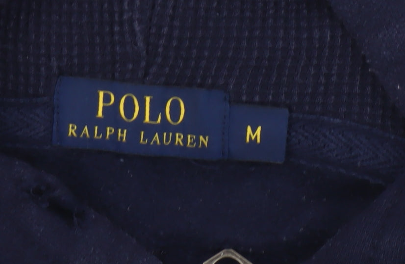 Polo Ralph Lauren Teens Blue M Full Zip Hoodie Logo Cotton Blend