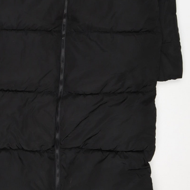 ASOS DESIGN Women’s Black S Puffer Jacket Long Quilted Logo
