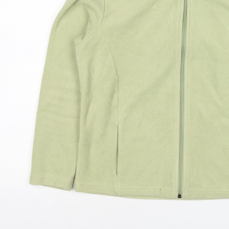 Marks & Spencer Women Green UK 16 Fleece Full Zip Jacket Pockets
