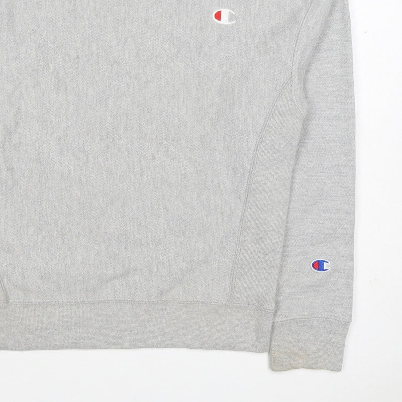 Champion Women Grey XS Reverse Weave Logo Crew Neck Pullover Sweatshirt