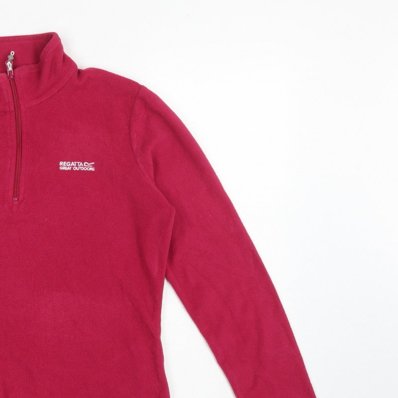 Regatta Women's Pink UK 4 Pullover 1/4 Zip Fleece Sweatshirt