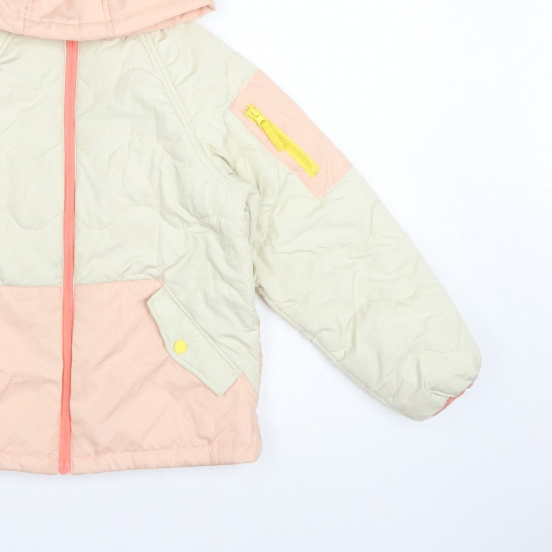 Additional view of Next girls’ pink ivory 10 years quilted hooded puffer jacket