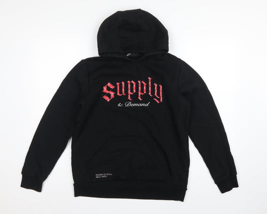 Supply & Demand Boys Black XL 13-15 Pullover Graphic Hoodie