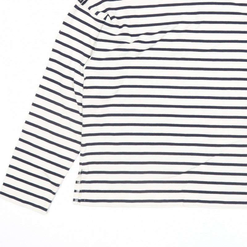 Uniqlo Women’s Navy White Stripe Boat Neck Cotton Long Sleeve Top S
