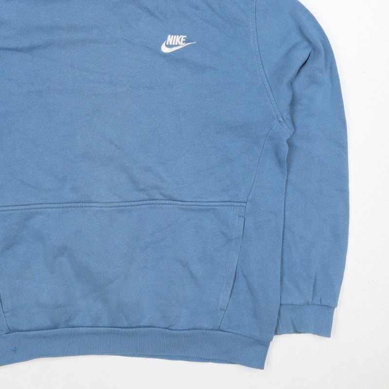 Nike Boys Blue XL Pullover Hoodie Logo Fleece Kangaroo Pocket