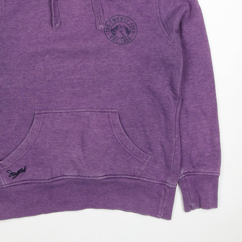 101 Twenty Four Women’s Purple UK 10 Pullover Hoodie Logo Fleece