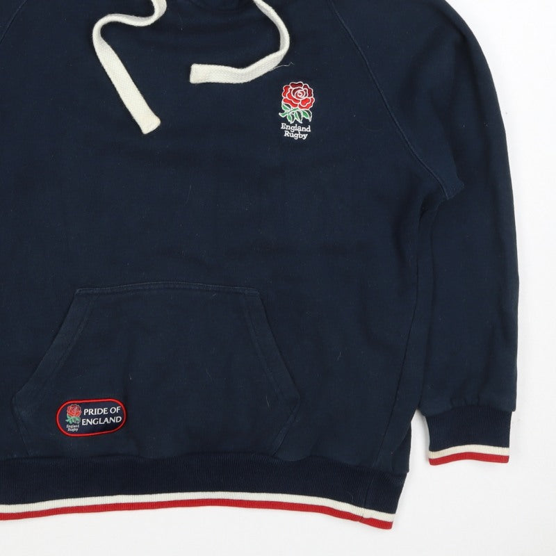 Additional view of England Rugby Men’s Blue Small Pullover Hoodie Embroidered Logo