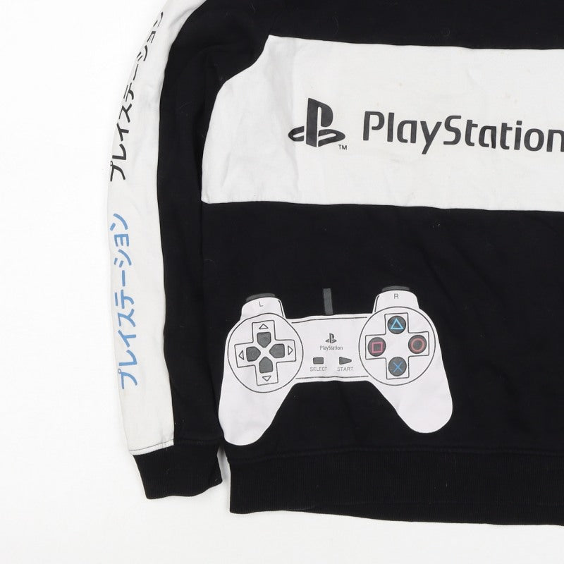 George Boys Black PlayStation Graphic Pullover Sweatshirt 12-13 Years