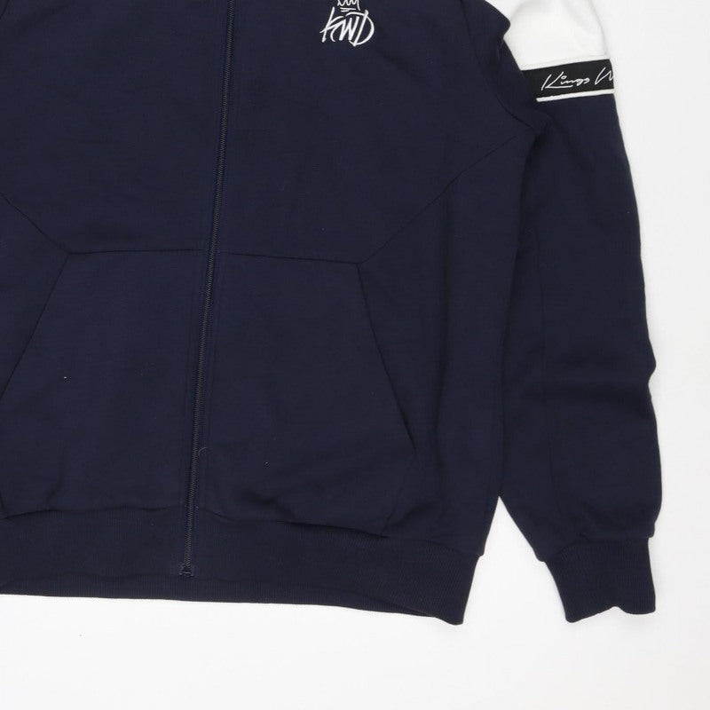 Additional view of Kings Will Dream Men's Navy White M Full Zip Hooded Logo Hoodie