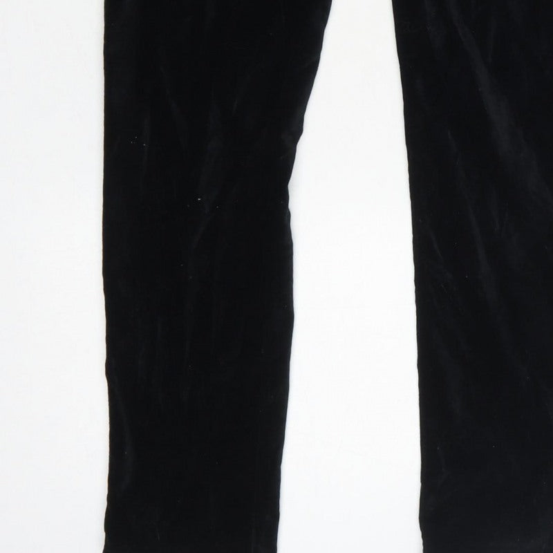 John Lewis Women’s Black Size 8 Velvet Skinny Trousers Stretch