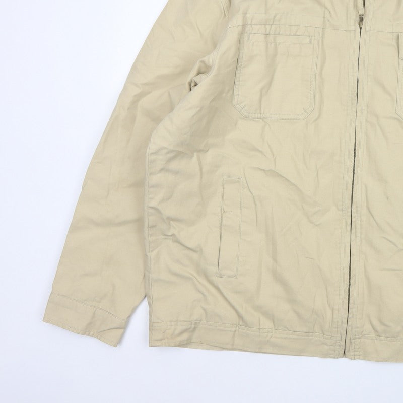 Tayberry Revisited Men’s Beige Cotton Zip Jacket 2XL Collared