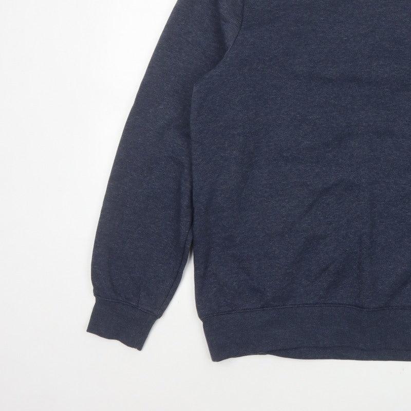 Slazenger Men’s Blue M Pullover Sweatshirt Embroidered Logo Fleece