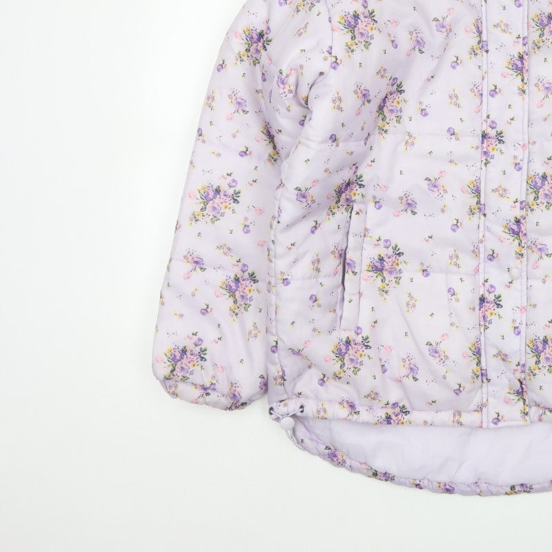 SIR Women’s Purple Floral Puffer Jacket Size S Quilted