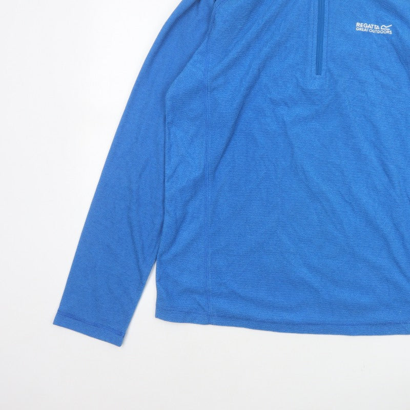 Regatta Men’s Blue L 1/4 Zip Fleece Outdoor Sweatshirt