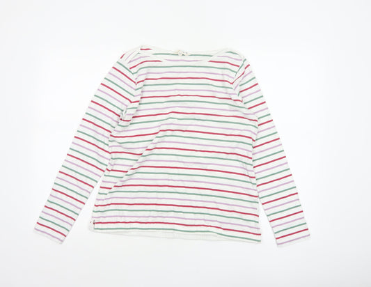 FatFace Women’s Multicoloured Stripe Cotton Long Sleeve T-Shirt UK 10