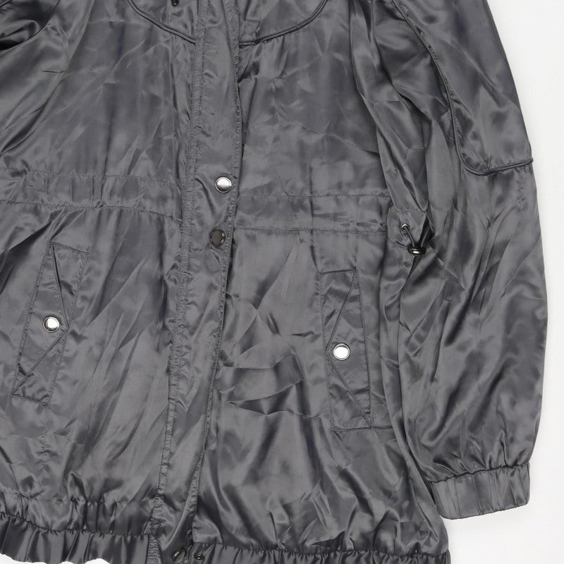 No.1 by OX Women’s Grey Size 16 Long Hooded Parka Coat