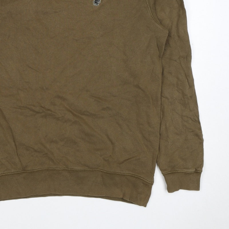 Additional view of Luke Sport Men’s Brown L Crew Neck Cotton Logo Pullover Sweatshirt