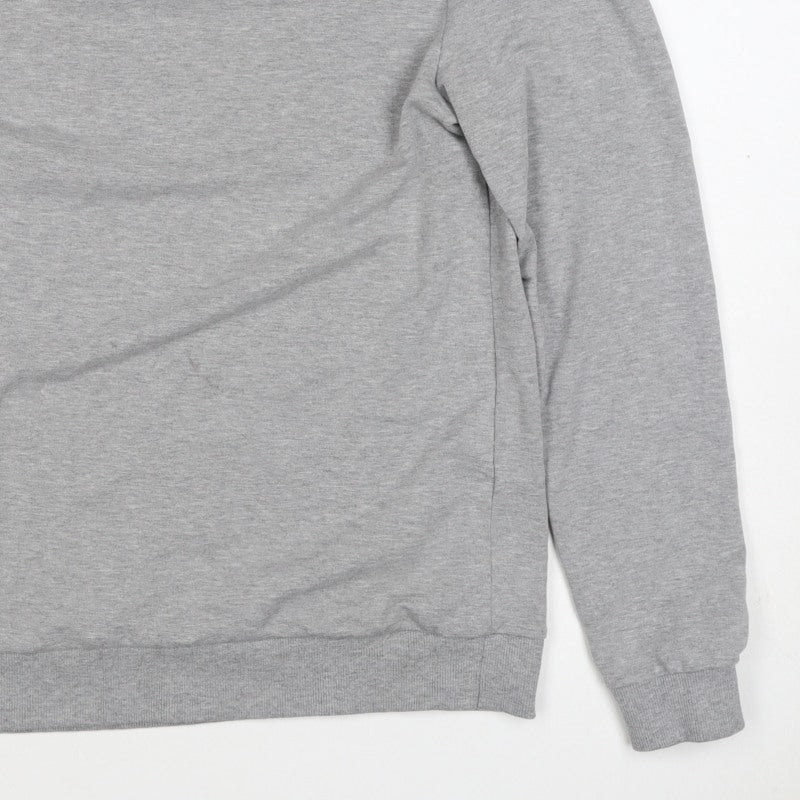 ASOS Men Grey XL Crew Neck Pullover Cotton Blend Sweatshirt