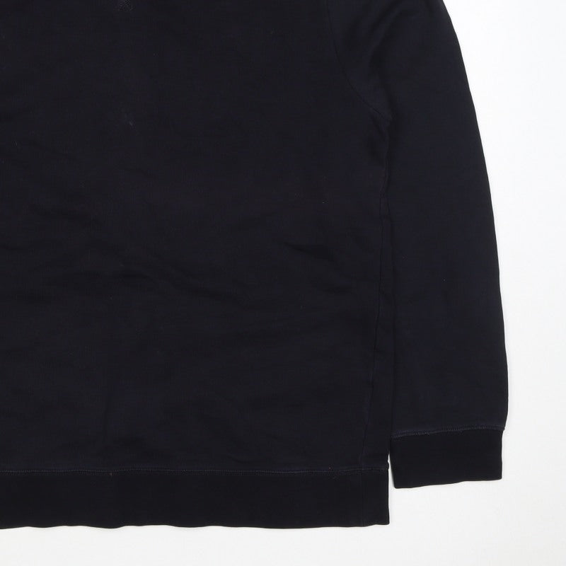 COS Men’s Black L Crew Neck Pullover Cotton Sweatshirt Long Sleeve