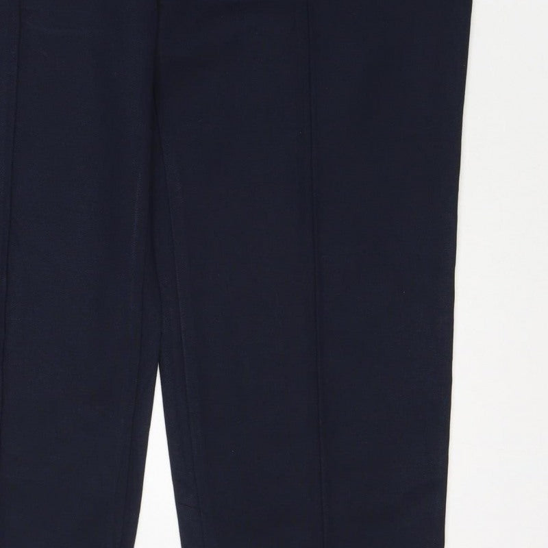Marks and Spencer Women’s Navy Size 18 Short Straight Pull-On Trousers