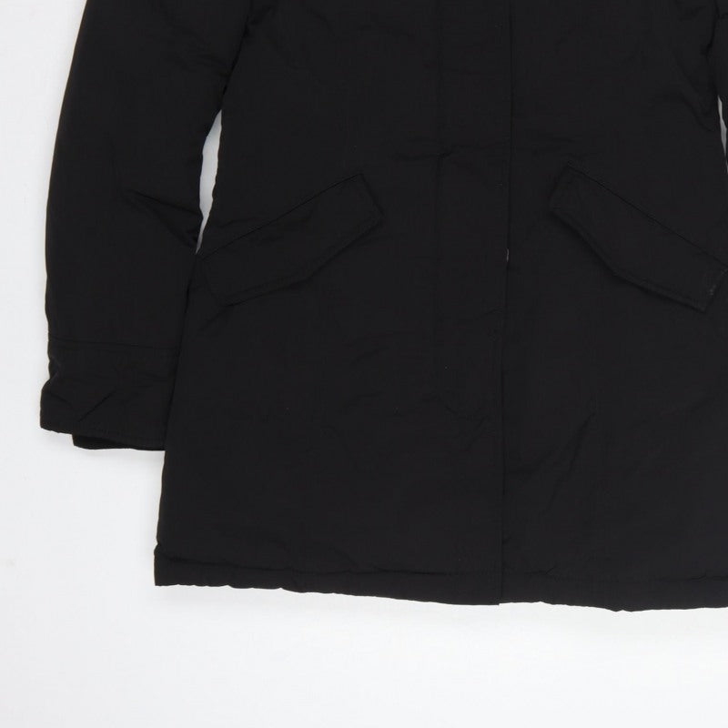 Woolrich Women’s Black XS Arctic Parka Hooded Down Fur Trim Coat
