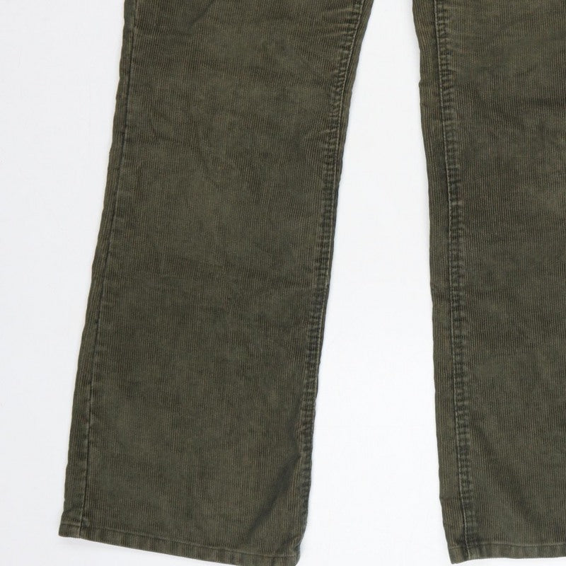 Mountain Beach Ocean Land Women's Green UK 10 Corduroy Bootcut Trousers