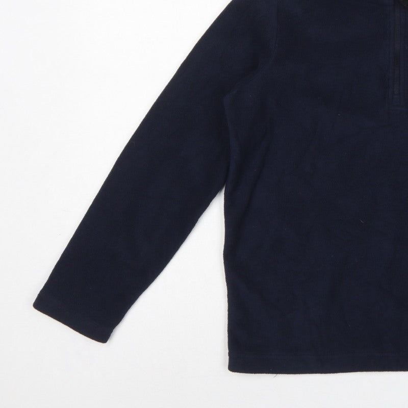 TOG24 Boys Blue 12-13 Years Fleece 1/4 Zip Pullover Sweatshirt