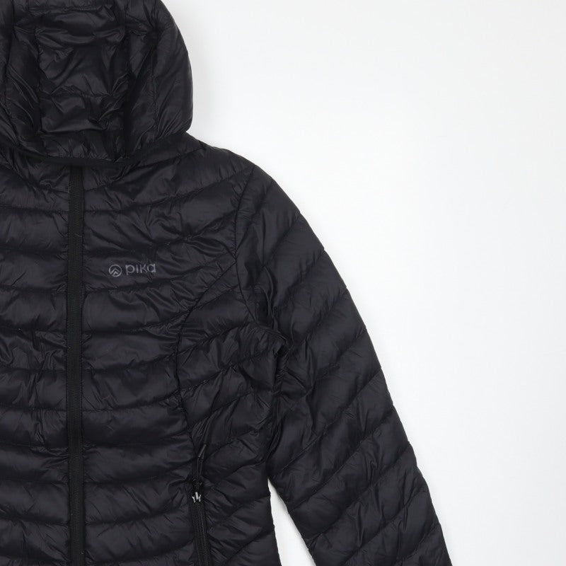 Pika Men's Black S Hooded Puffer Jacket Quilted Insulated Outdoor