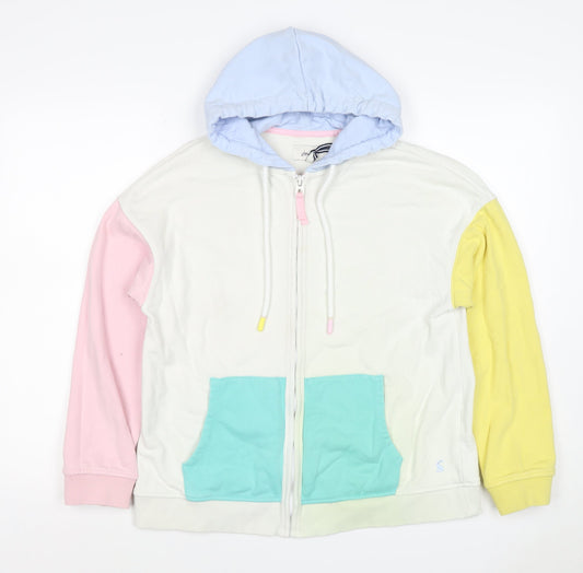 Joules Women’s Multicoloured Colourblock Full Zip Hoodie UK 12