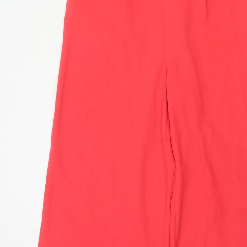 Oasis Women Red Size 10 Lace Wide Leg Sleeveless Jumpsuit Formal