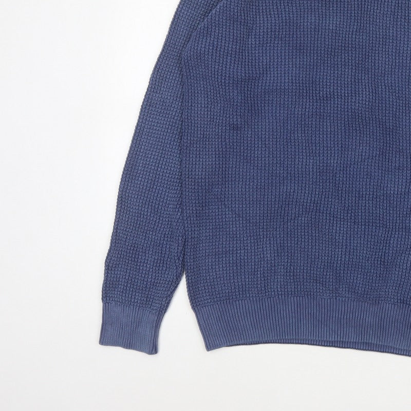 Joe Browns Men's Blue L Cotton Knit Crew Neck Pullover Jumper